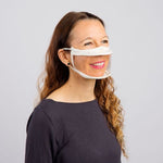 Youth Communication Mask /Clear Face Mask with 2 Layers of Cotton with Middle Polypropylene Filter Layer.
