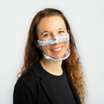 Adults Communication Mask/Clear Face Mask with 2 Layers of Cotton with a Middle Polypropylene Filter Layer.