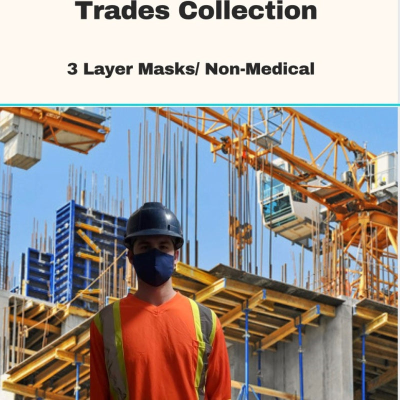 Adult 3-Layer Trades Mask- Middle Layer Polypropylene/Comfort Head Strap with Neck Ties/Add 7 or more to your cart and save 20%