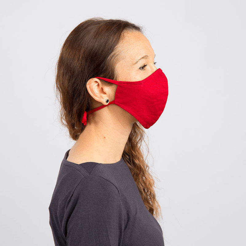 Adult Ear Friendly Cotton Mask 3 Layers with Polypropylene Middle Layer / Add 7 or more to your cart and save 20%